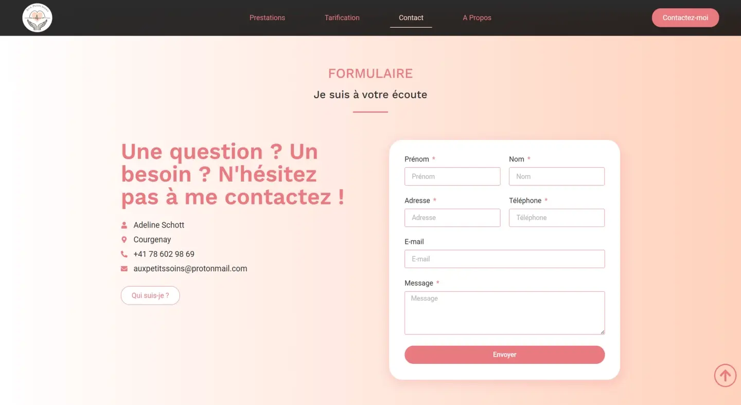 Aide soignante contact